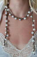 Italian Pearl Cluster & Silk Cord Strand