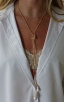 Italian Crystals w/ Pearls Strand - Peach