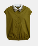 Janky Beaded Collar Shirt