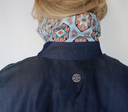 Coni Denim Cape w/ Silk Lining