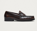 Vintage Effect Coffee Brown Loafers