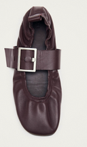 Burgundy Leather Flats