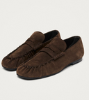 Aven Suede Brown Leather Loafers