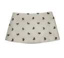Ava Mini Skirt in Sheer Embroidered Brown Floral