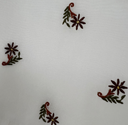 Ava Mini Skirt in Sheer Embroidered Brown Floral
