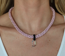 Pink Cord with Crystal Chunk