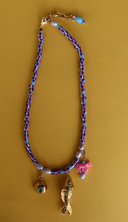Gold Fish Beaded Necklace