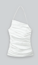 One Shoulder Pleated Poplin Top