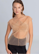 Sleeveless Tulle Top