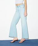 Mid Rise Wide Leg Cropped Jean