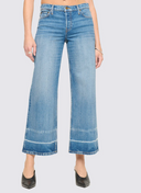 Mid Rise Wide Leg Crop w/ Vinyl