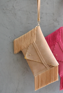 Suede Fringe Wristlet