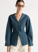 Emmett Cinch-Waist Denim Jacket