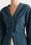 Emmett Cinch-Waist Denim Jacket