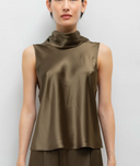 Barb Sleeveless Cowl Neck