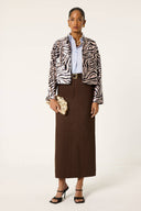 Zebra Print Satin Jacket