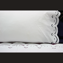 Pillow Cases Cut Work Embroidered Tulips
