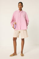 Oversized Cotton Speckled Button Down