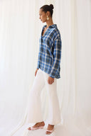 Plaid Satin Shirt