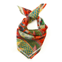 100% Silk Scarf Tropical Fish Summer Beach Bandana Tapestry