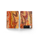 Vintage Marbled Pocket Notebook - Red and Gold Pattern