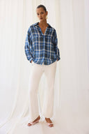 Plaid Satin Shirt
