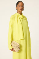 High Neck Maxi Dress with Scarf Detail – Viscose Blend Dress