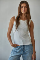 Ribbed Round Neck Tank