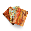Vintage Marbled Pocket Notebook - Red and Gold Pattern