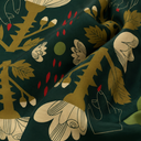 Green Rose Silk Scarf