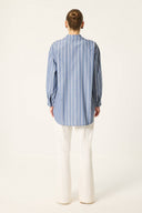 Oversized Striped Button-Down Shirt