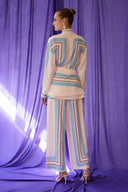 Printed Satin Pant + Scarf