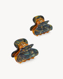 Twin Heirloom Claws in Green Tortoise