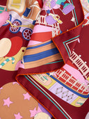 "Pop Pony" Silk Twill Large Scarf